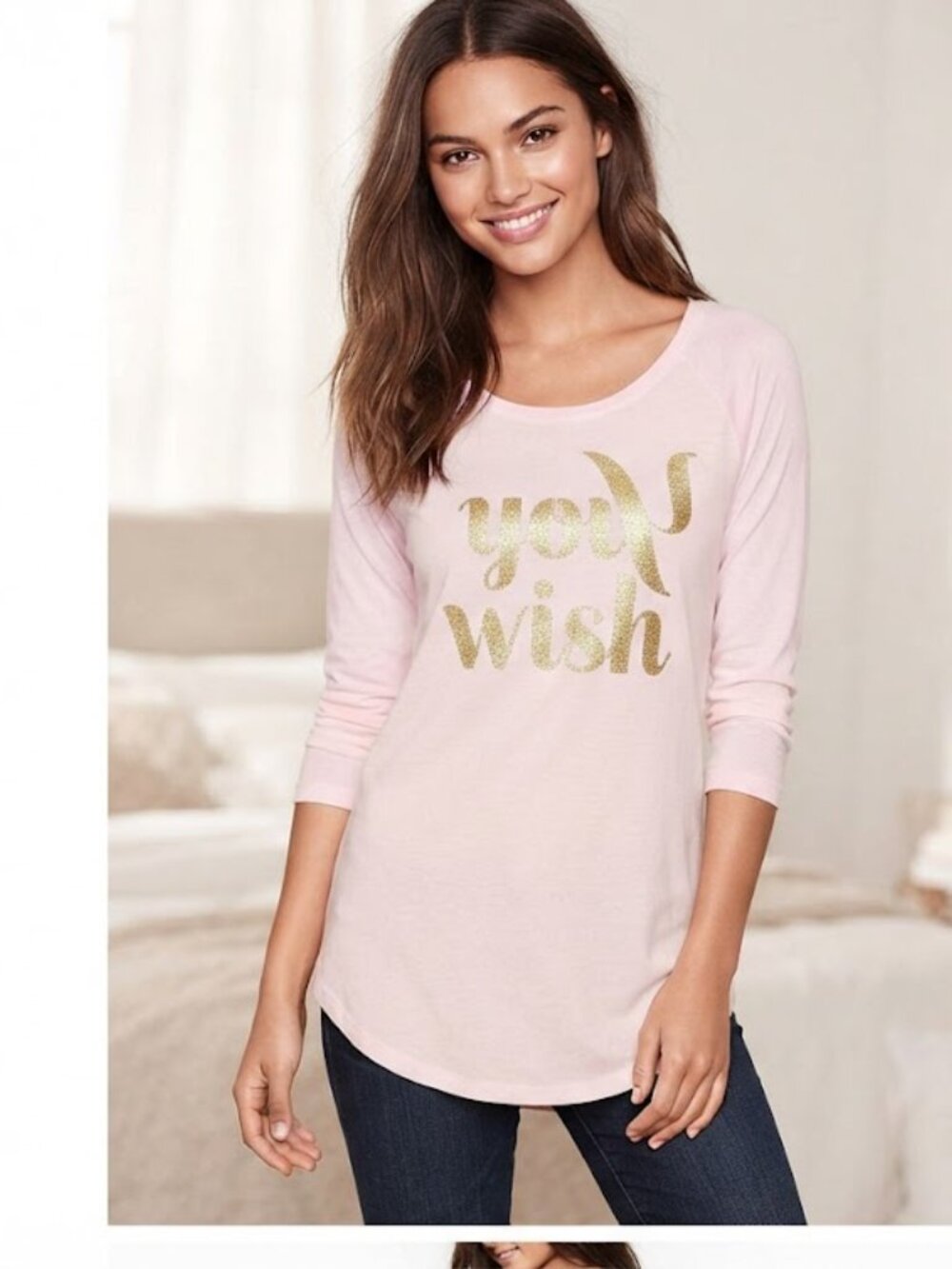 Victoria‎ Secret You Wish Sleep Shirt Pajama Pink XS